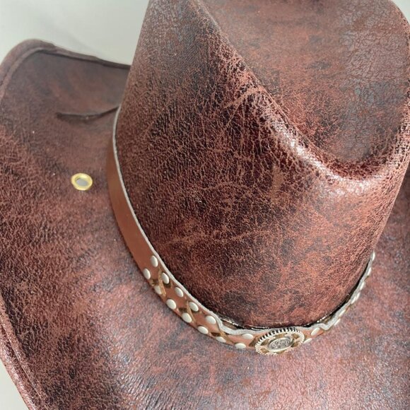 Leather Cowboy Hat - Picture 2 of 11